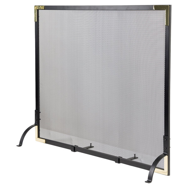 Modern Ember Cecilia Mesh Fireplace Screen with Durable Single Panel